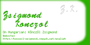 zsigmond konczol business card
